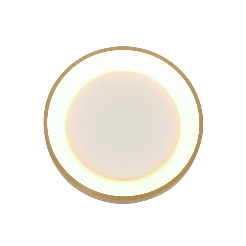 Goldene Minimalistische LED Deckenlampe Steinhauer Ringlede – Bild 9
