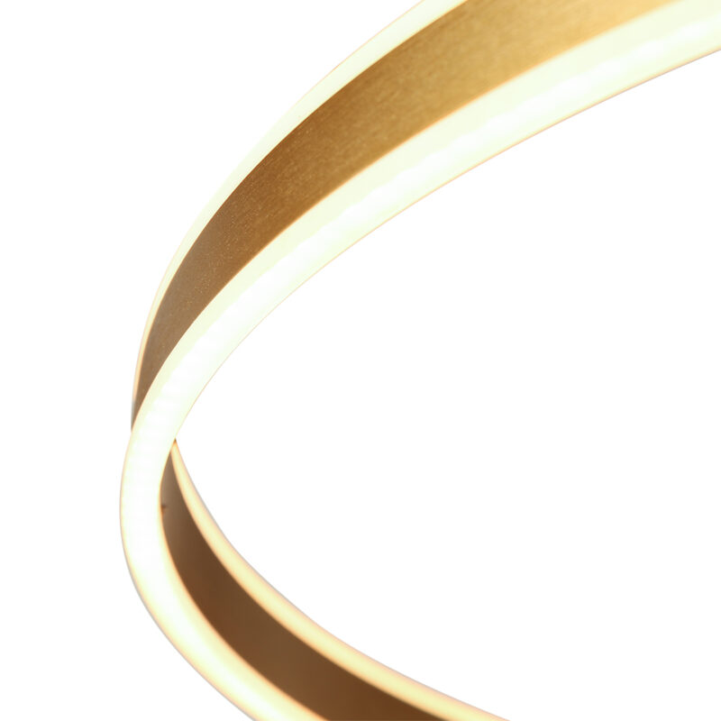 Goldene ringförmige Design-Hängelampe Steinhauer Ringlux – Bild 4