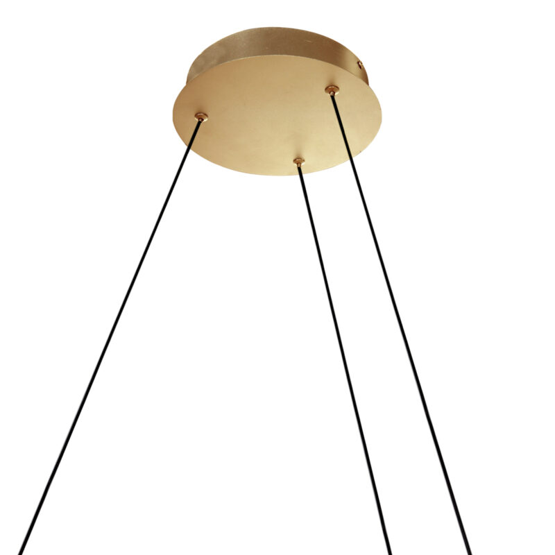 Goldene ringförmige Design-Hängelampe Steinhauer Ringlux – Bild 6