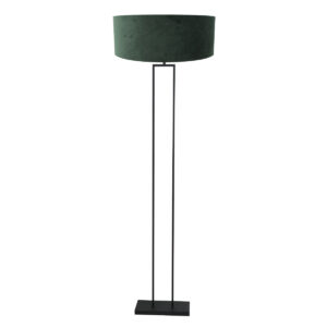 industrielle-schwarze-stehlampe-mit-grünem-schirm-steinhauer-stang-3853zw