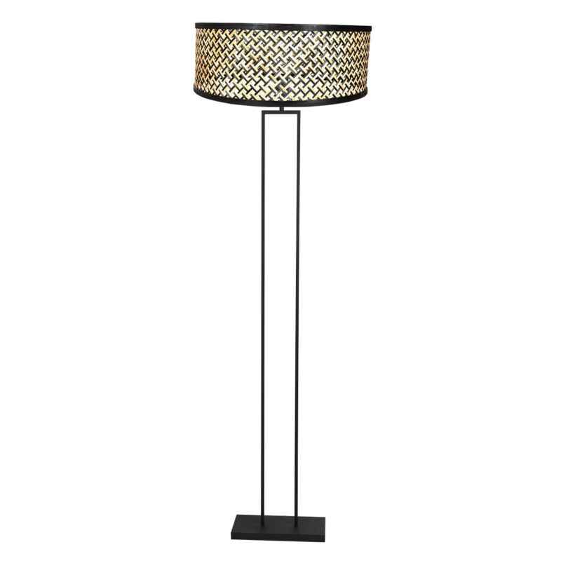 industrielle-schwarze-stehlampe-mit-rattanschirm-steinhauer-stang-3845zw