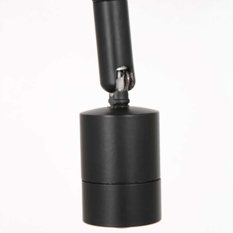 Moderne schwarze Stehlampe mit Leselampe und Rattanschirm Steinhauer Stang – Bild 11