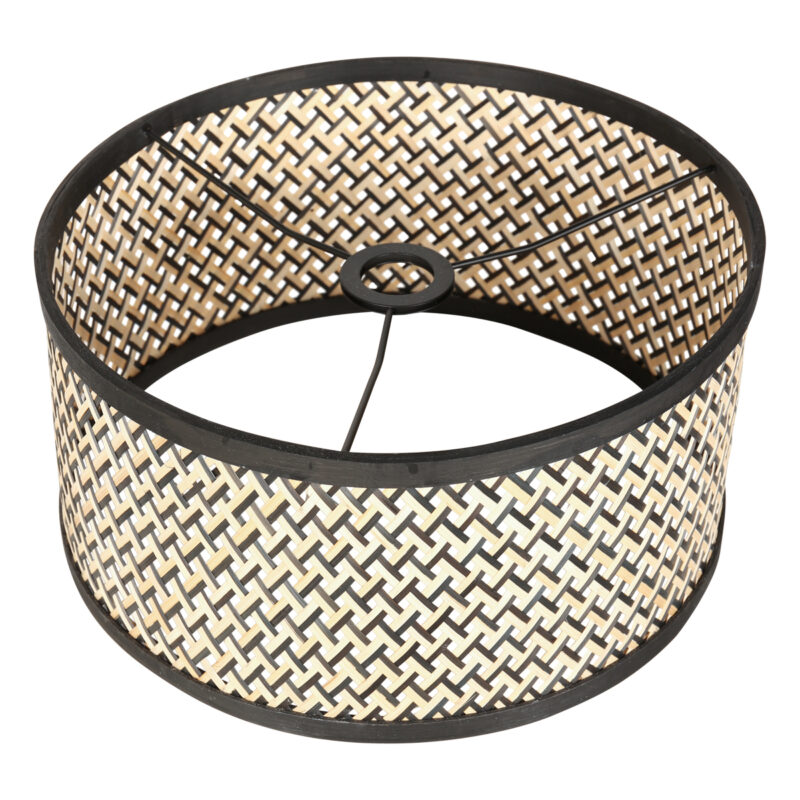 Rustikale Holztischlampe mit Rattanschirm Steinhauer Lyons – Bild 5