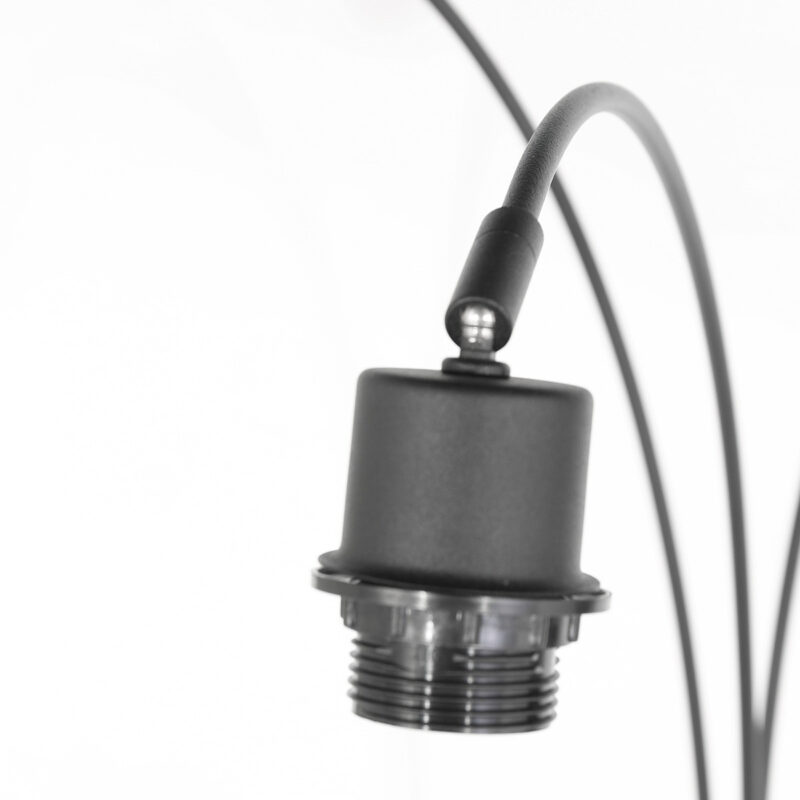 Schwarze Bogenlampe mit blauen Schirmen Steinhauer Sparkled Light – Bild 4