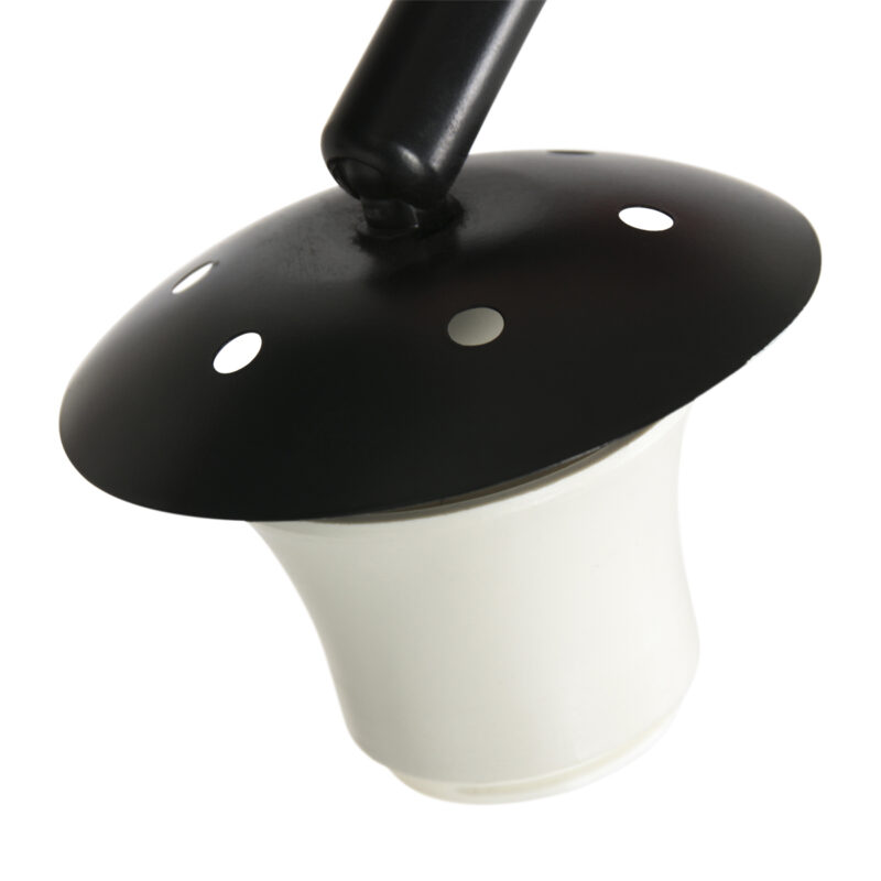 Schwarze Bogenlampe mit Rattanschirm Steinhauer Sparkled Light – Bild 5