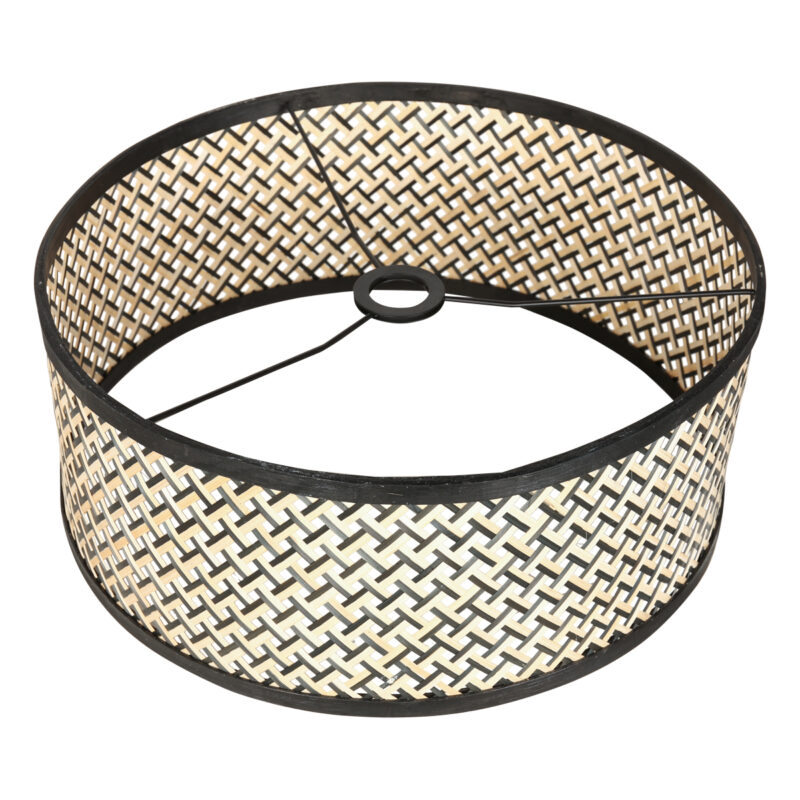 Schwarze Bogenlampe mit Rattanschirm Steinhauer Sparkled Light – Bild 6