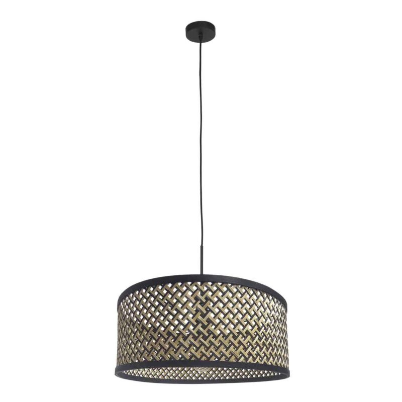 Schwarze Hängelampe mit Rattanschirm Steinhauer Sparkled Light – Bild 2