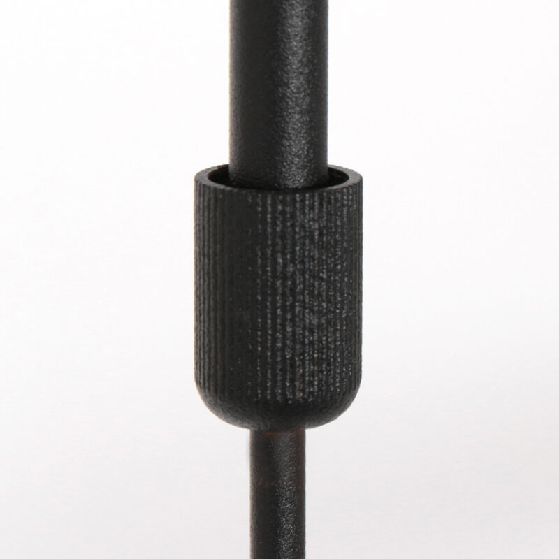 Schwarze Pendelleuchte mit drei Lichtern und Rattanschirm Steinhauer Stang – Bild 11