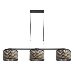 schwarze-pendelleuchte-mit-drei-lichtern-und-rattanschirm-steinhauer-stang-3743zw