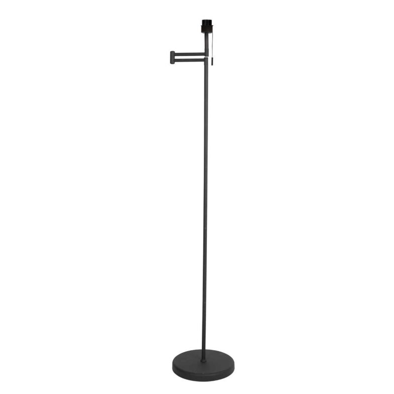 Industrielle schwarze Stehlampe mit Rattanschirm Mexlite Bella – Bild 11