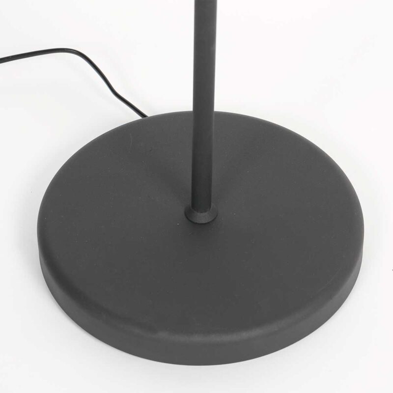 Industrielle schwarze Stehlampe mit Rattanschirm Mexlite Bella – Bild 8