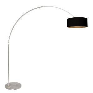 graue-stehlampe-mit-großem-bogen-steinhauer-sparkled-light-3963st