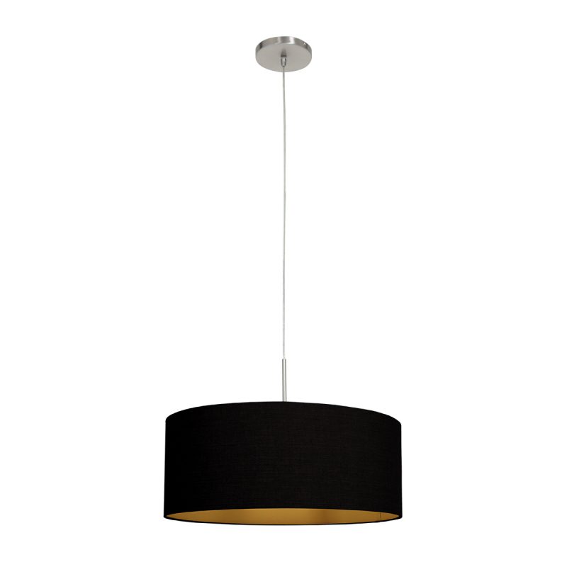 Moderne Stoff-Stahl-Hängelampe Steinhauer Sparkled Light – Bild 2