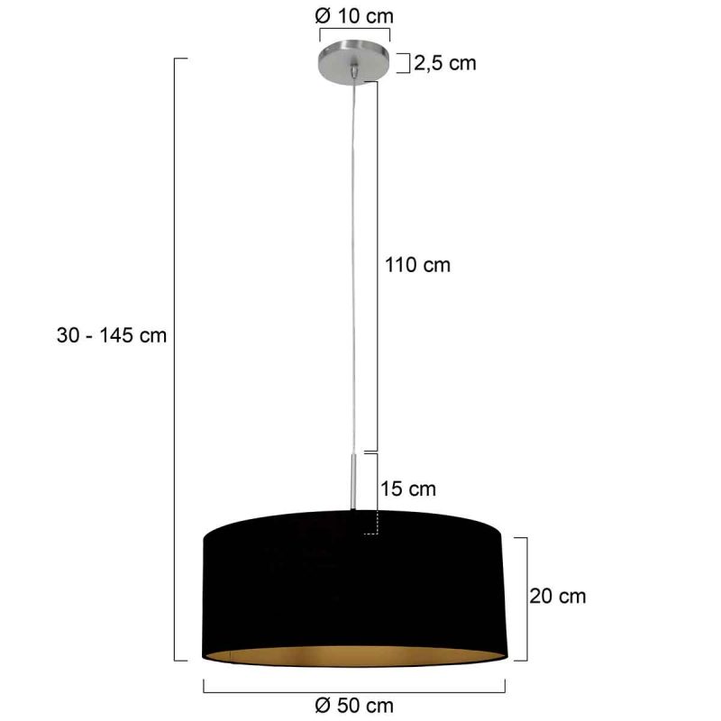 Moderne Stoff-Stahl-Hängelampe Steinhauer Sparkled Light – Bild 6
