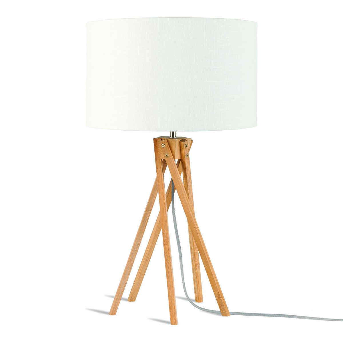 5-beinige Tischlampe Bambus/Leinen weiß GOOD&MOJO Kilimanjaro