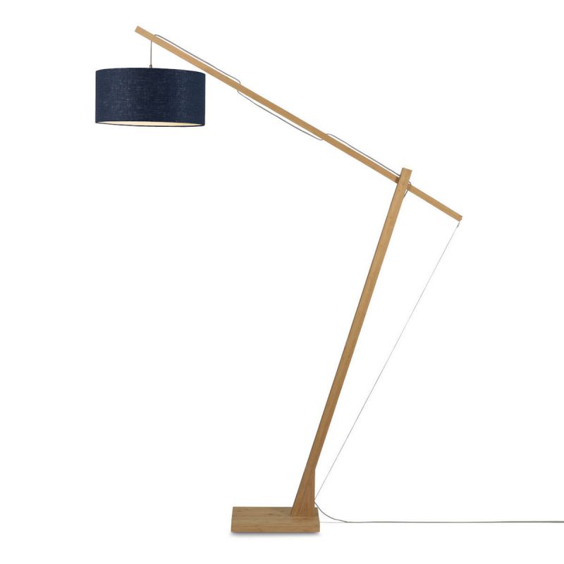 bambus-stehlampe-mit-blauem-leinenschirm-good-&-mojo-montblanc-montblanc/f/4723/bd