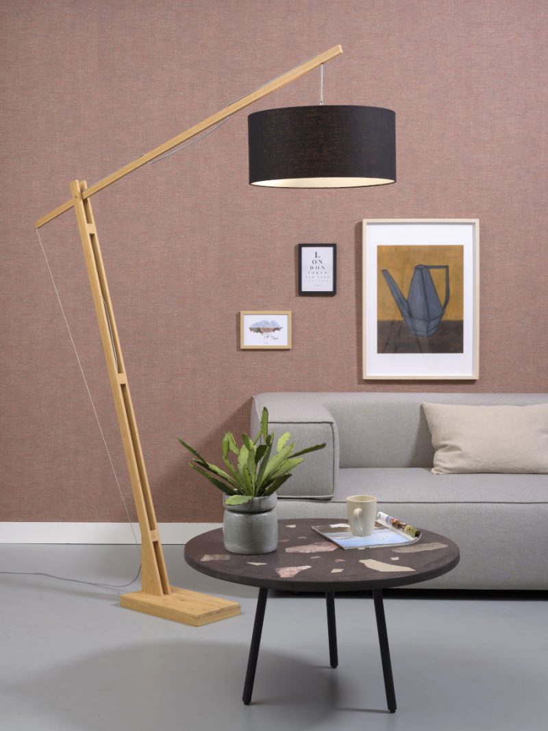 Bambus-Stehlampe mit schwarzem Schirm GOOD&MOJO Montblanc – Bild 5
