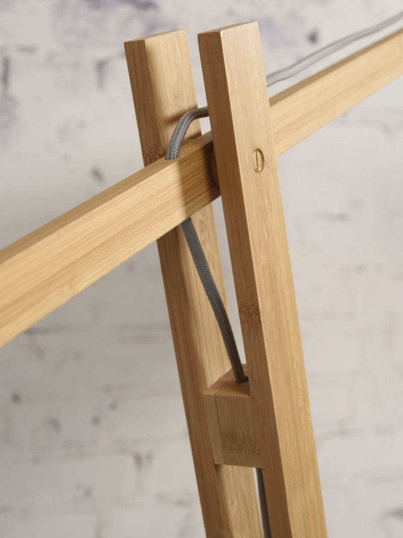 Bambus-Stehlampe mit schwarzem Schirm GOOD&MOJO Montblanc – Bild 7