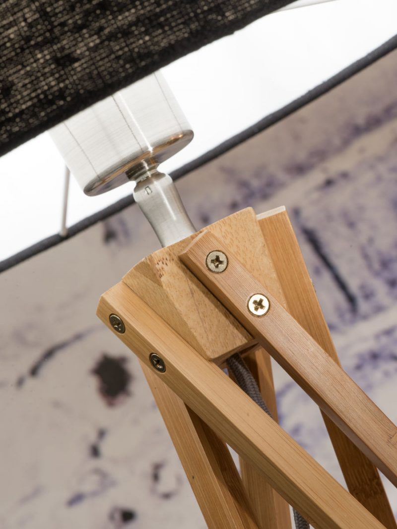 Blaue bohemian Bambus Leinen Stehlampe GOOD&MOJO Kilimanjaro – Bild 4