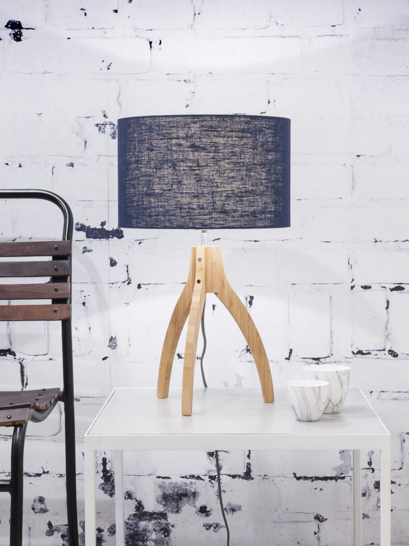 Blaue Tischlampe Hocker hoch GOOD&MOJO Annapurna – Bild 2