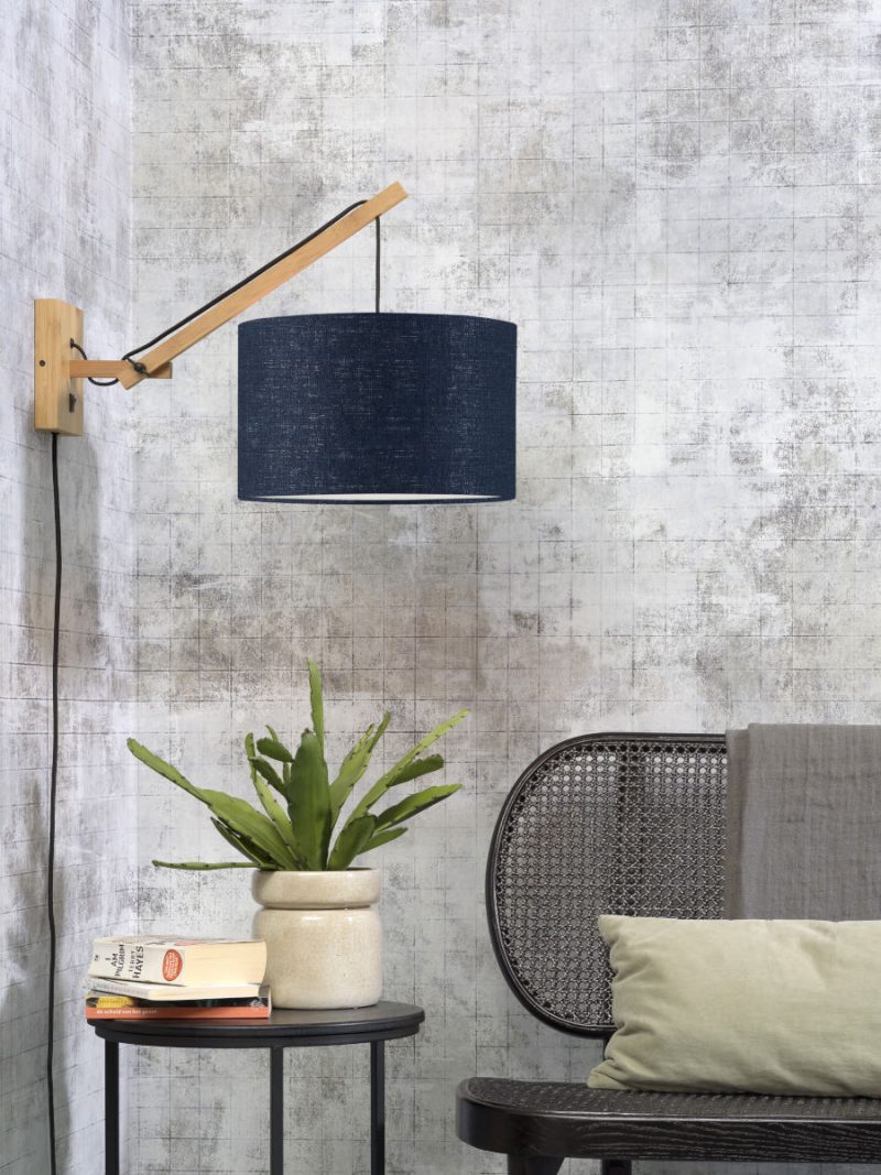 Blaue Wandleuchte Einzelgelenk Natur GOOD&MOJO Andes – Bild 5