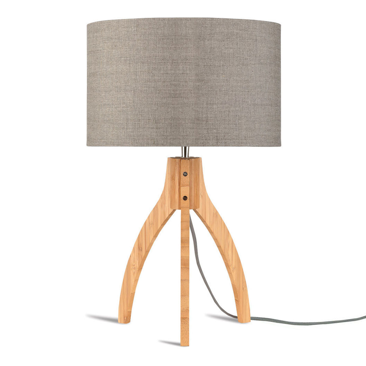 Bleigraue Tischlampe Hocker hoch GOOD&MOJO Annapurna