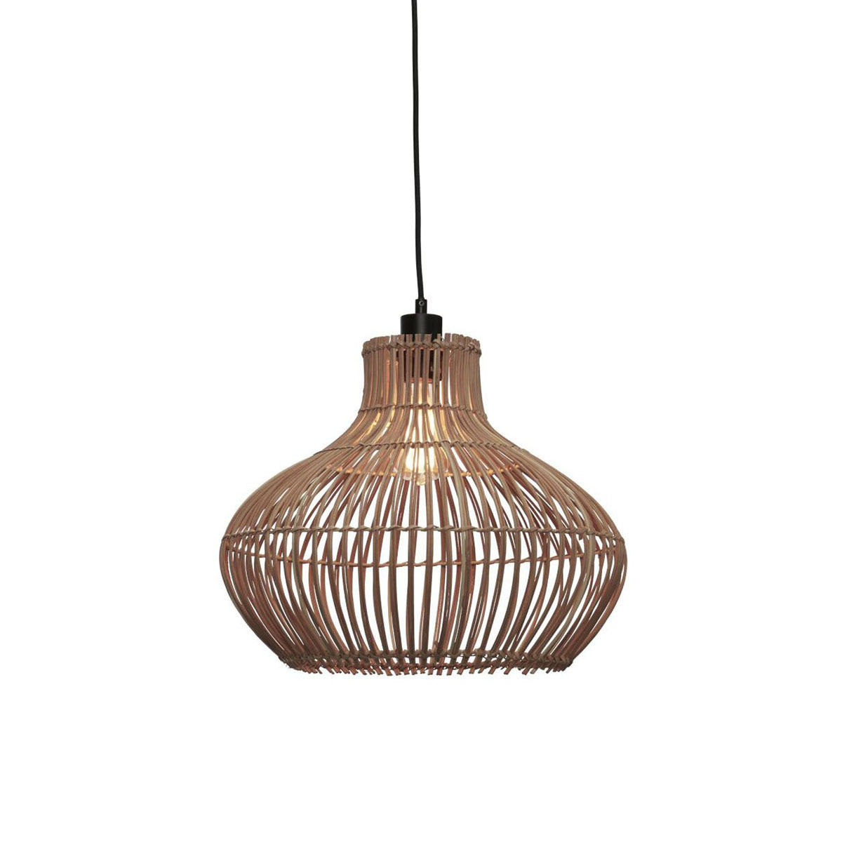 Bohemian-Metall-Rattan-Hängelampe GOOD&MOJO Kalahari