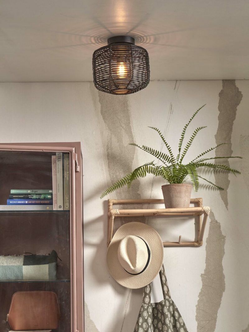 Bohemian-Schwarz-Rattan-Deckenleuchte GOOD&MOJO Tanami – Bild 2