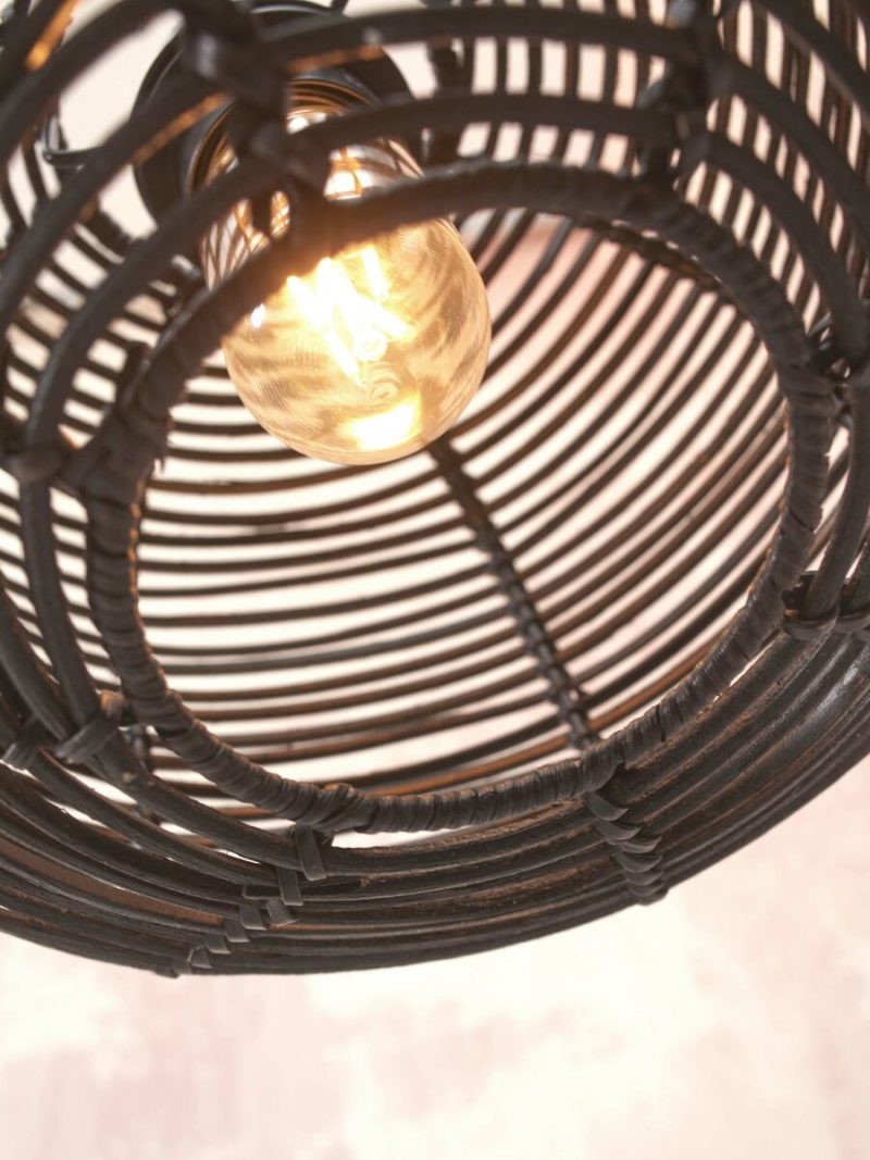 Bohemian-Schwarz-Rattan-Deckenleuchte GOOD&MOJO Tanami – Bild 3