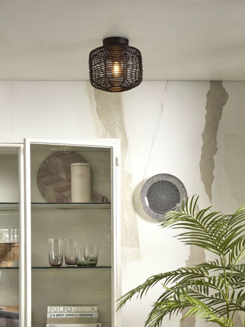 Bohemian-Schwarz-Rattan-Deckenleuchte GOOD&MOJO Tanami – Bild 5