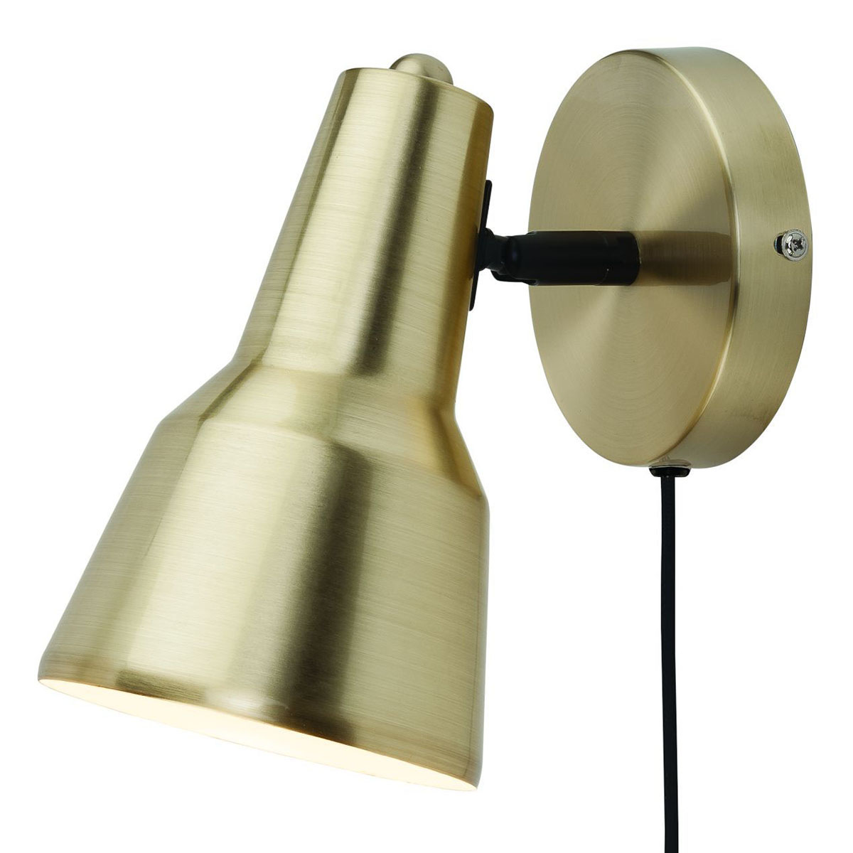 Goldene Retro-Metall-Wandleuchte It's About RoMi Valencia