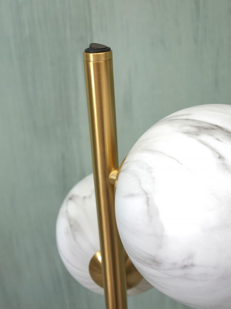 Goldene Stehleuchte mit 3 Designkugeln It's About RoMi Carrara – Bild 7