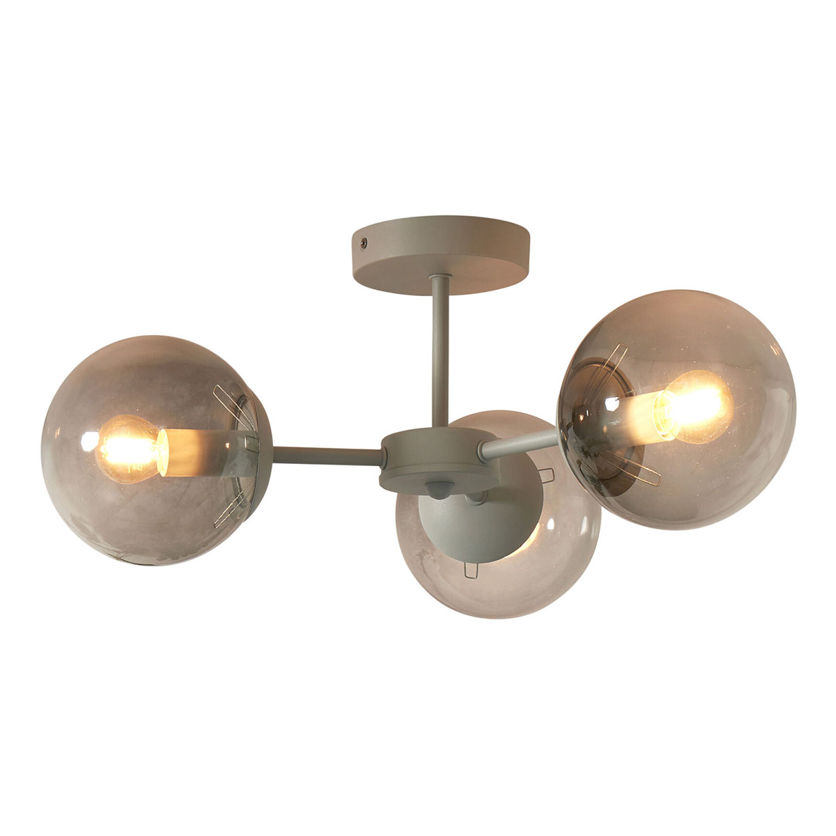 Graue-Glas Deckenleuchte modern Metall It's About RoMi Aspen