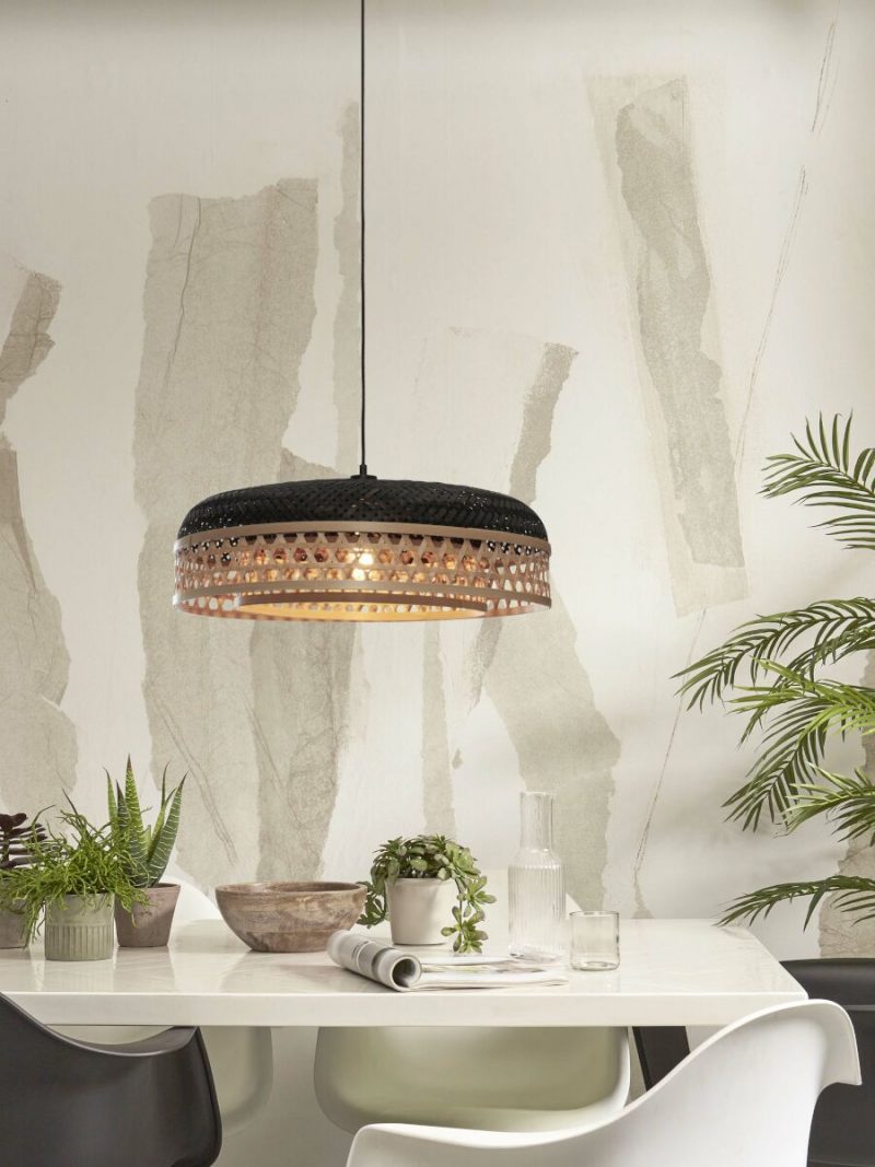 Schwarz-Natur Bambus-Metall Bohemian Hängelampe GOOD&MOJO Ubud – Bild 2