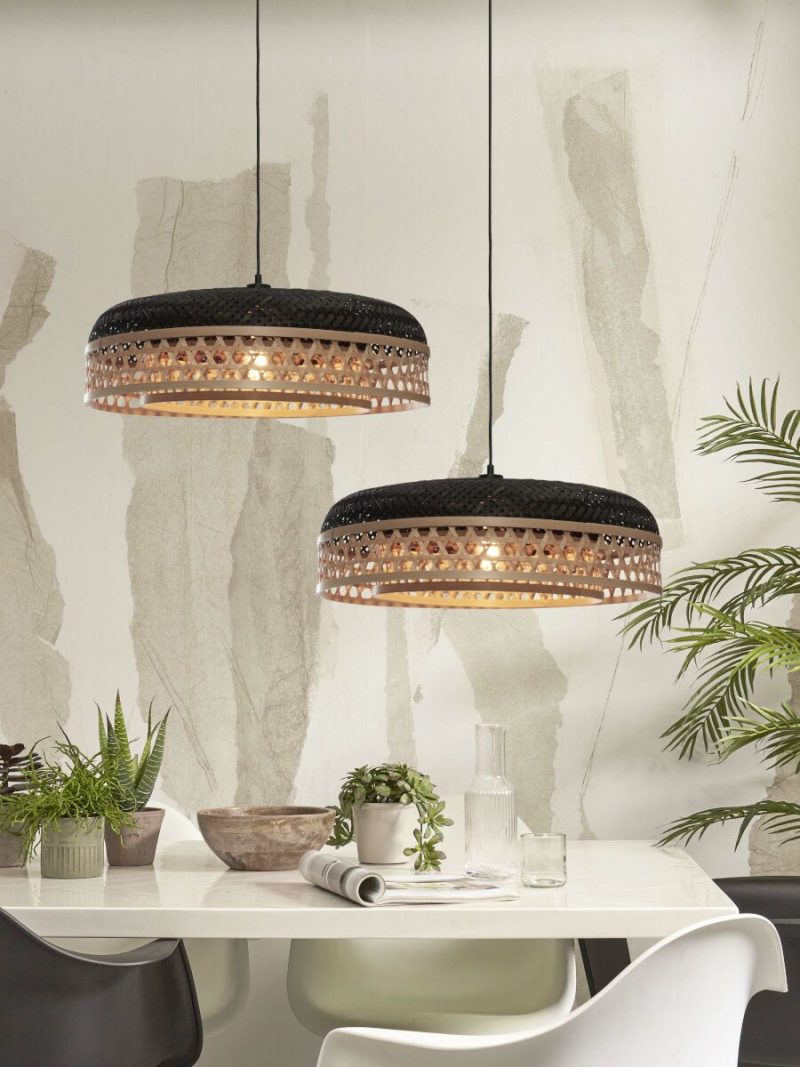Schwarz-Natur Bambus-Metall Bohemian Hängelampe GOOD&MOJO Ubud – Bild 5