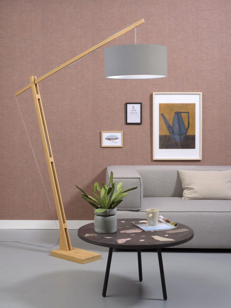 Skandinavische graue Leinen-Stehlampe GOOD&MOJO Montblanc – Bild 5