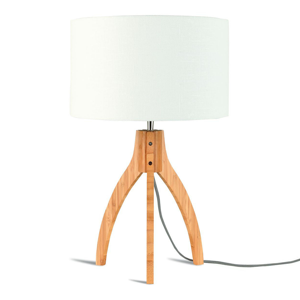Weiße Tischlampe Hocker hoch GOOD&MOJO Annapurna