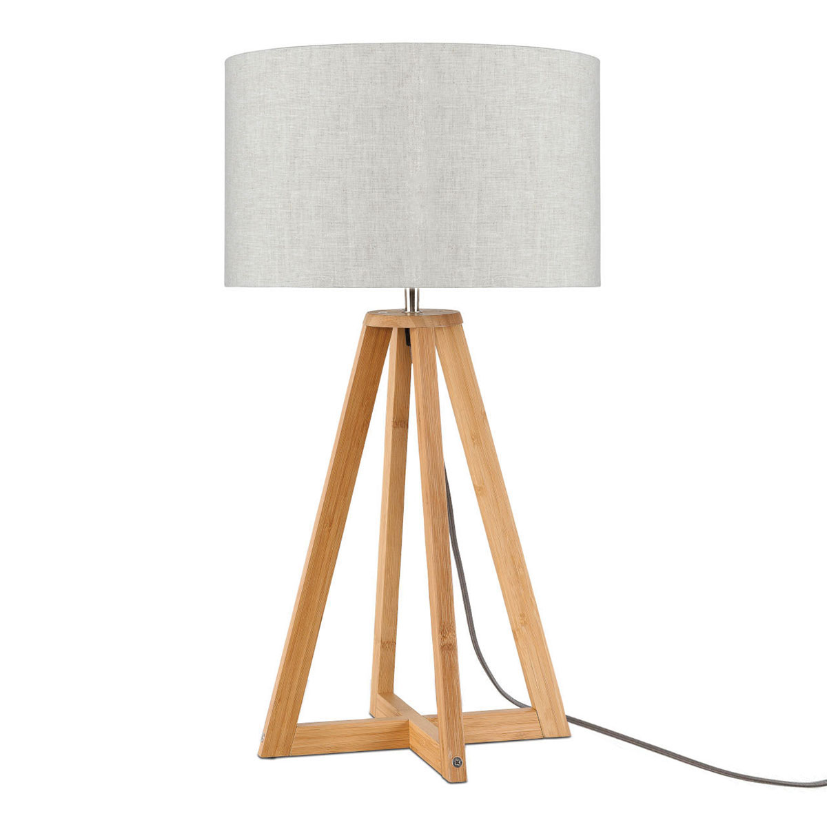 Weißgraue dreieckige Tischlampe GOOD&MOJO Everest