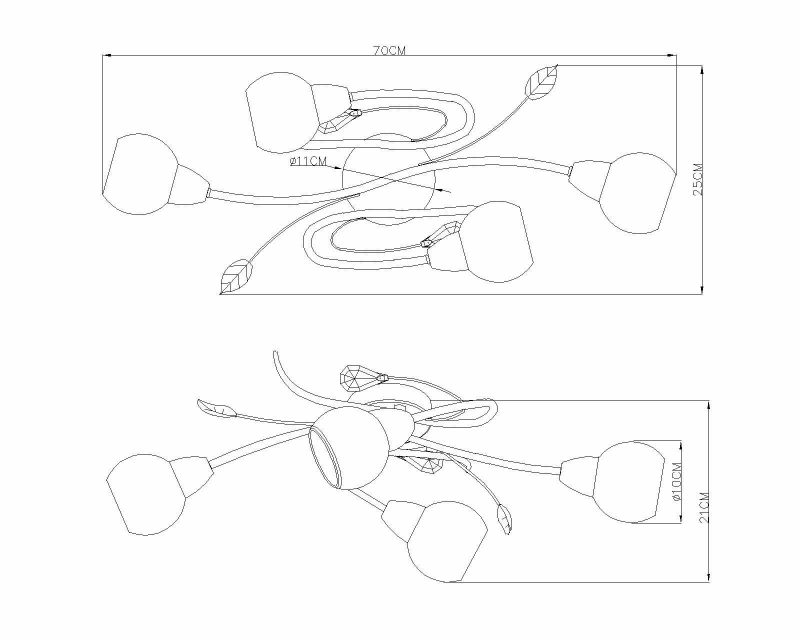 4-schirmige-nickel-verdrehte-deckenlampe-globo-lilly-60209-4-2