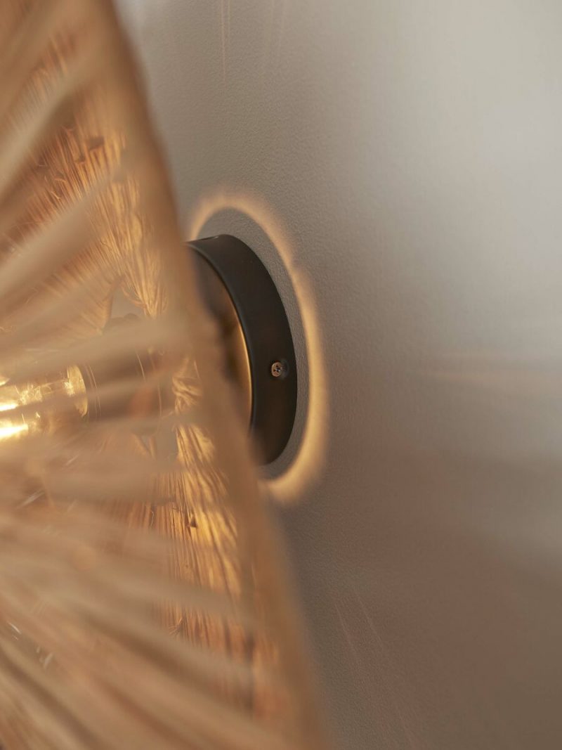 Achteckige Raffia Deckenlampe Braun L GOOD&MOJO Panama – Bild 7