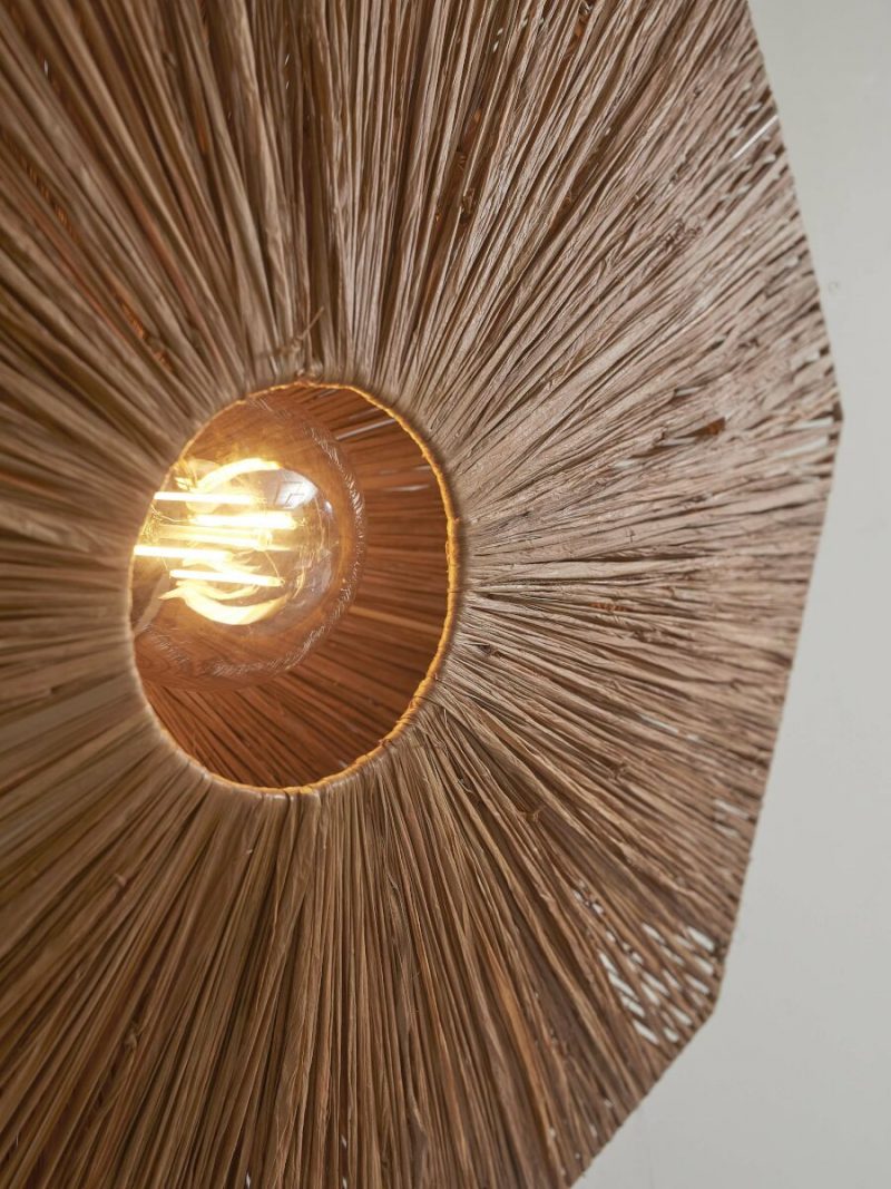 Achteckige Raffia Wandlampe Braun GOOD&MOJO Panama – Bild 6