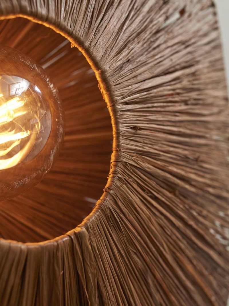 Achteckige Raffia Wandlampe Braun GOOD&MOJO Panama – Bild 7