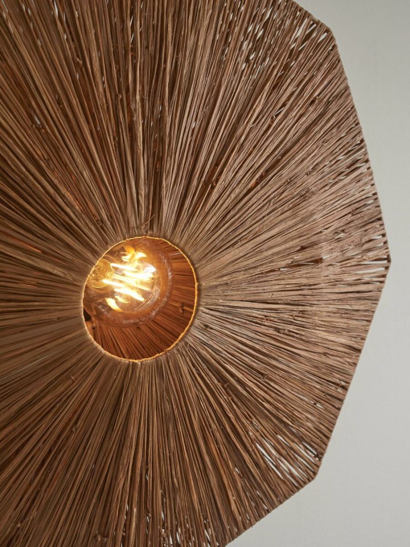 Achteckige Wandlampe Braun Raffia L GOOD&MOJO Panama – Bild 9