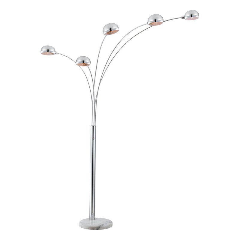 chrom-stehlampe-5-flammig-kuppelschirme-globo-seymour-58228s