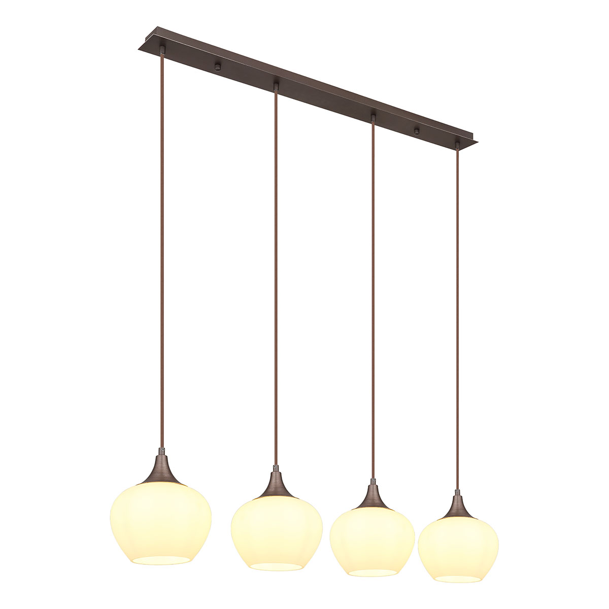Klassische braune Metall-Hängelampe Globo Maxy