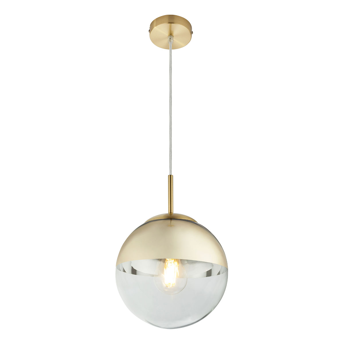 Klassische goldene Kugel-Hängelampe Globo Varus