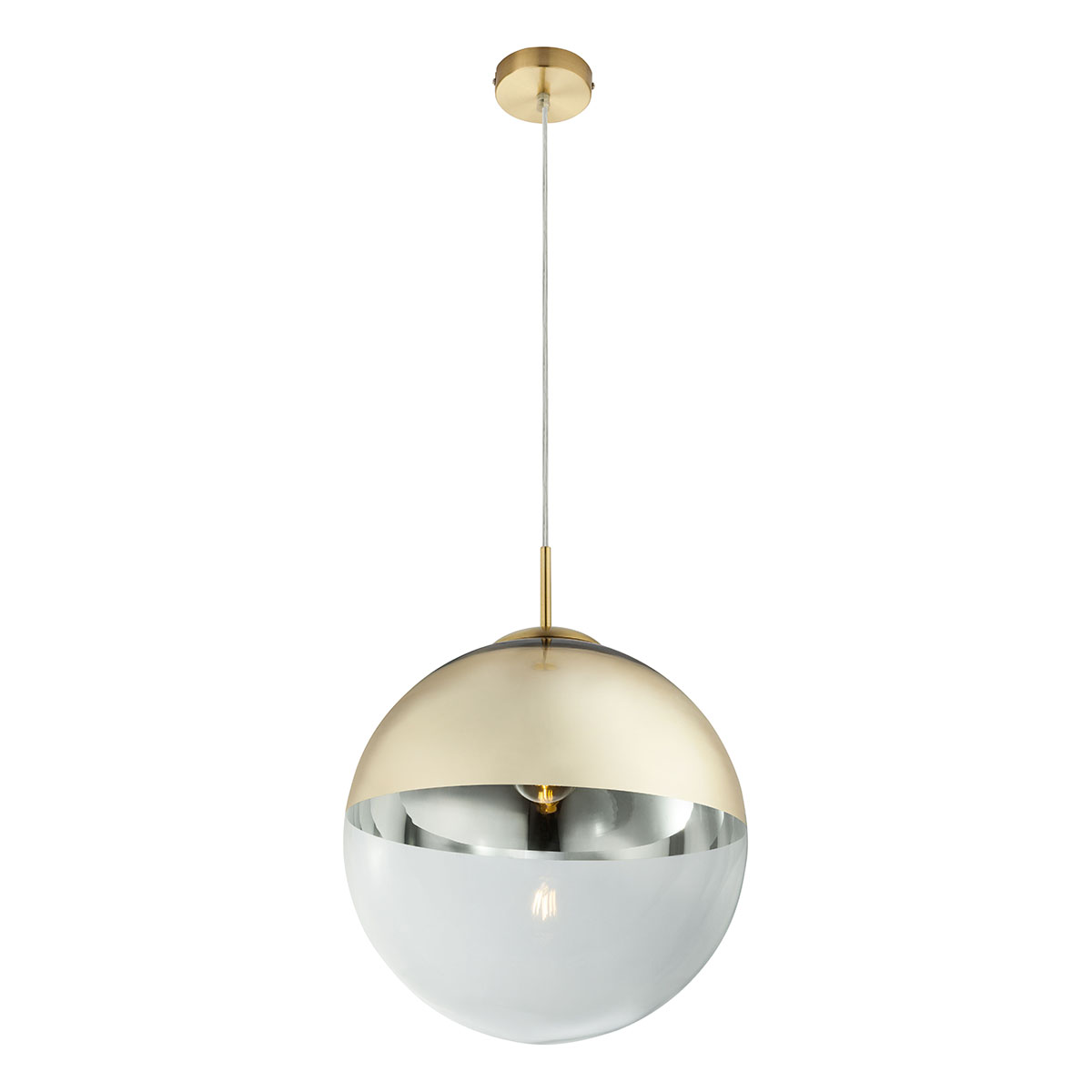 Klassische goldene Kugel-Hängelampe Globo Varus
