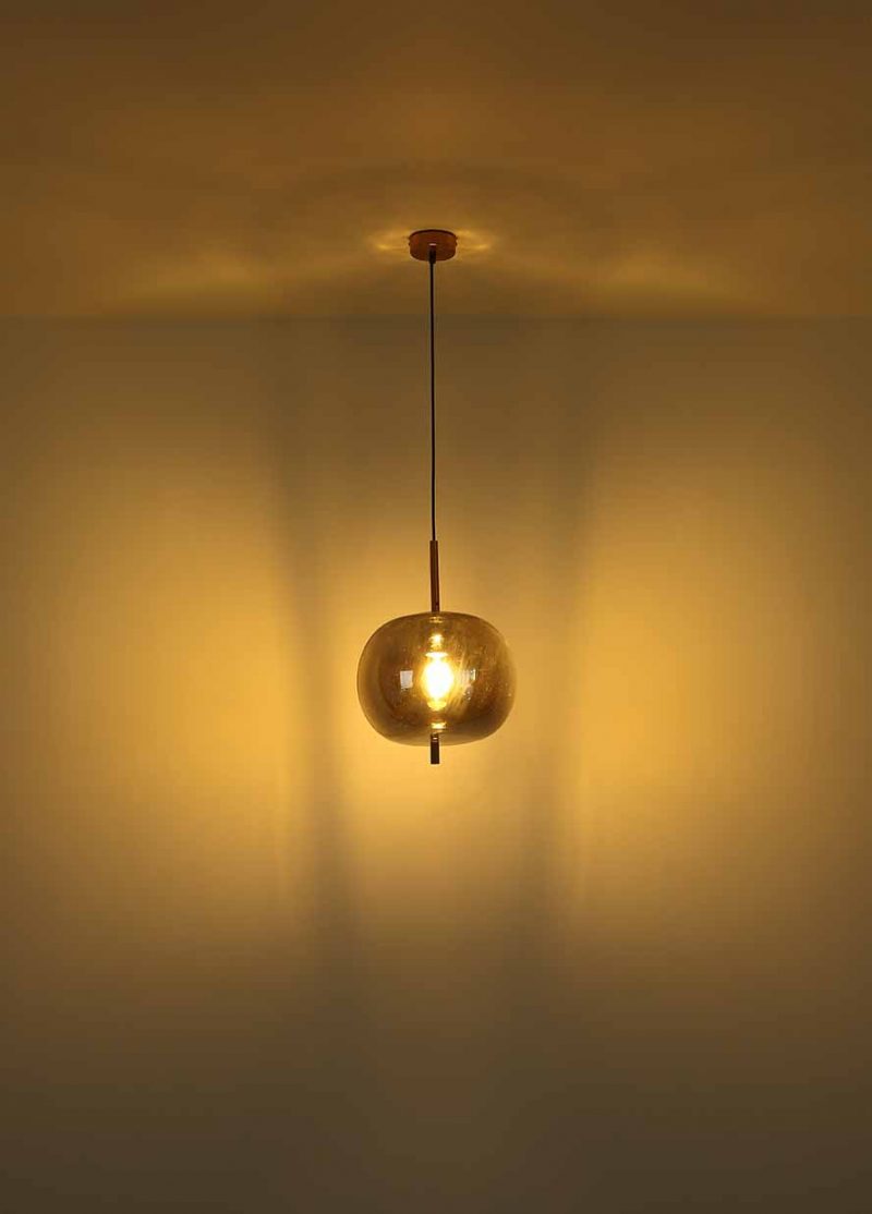 Klassische Messing Metall Tischlampe Globo Blacky I – Bild 4