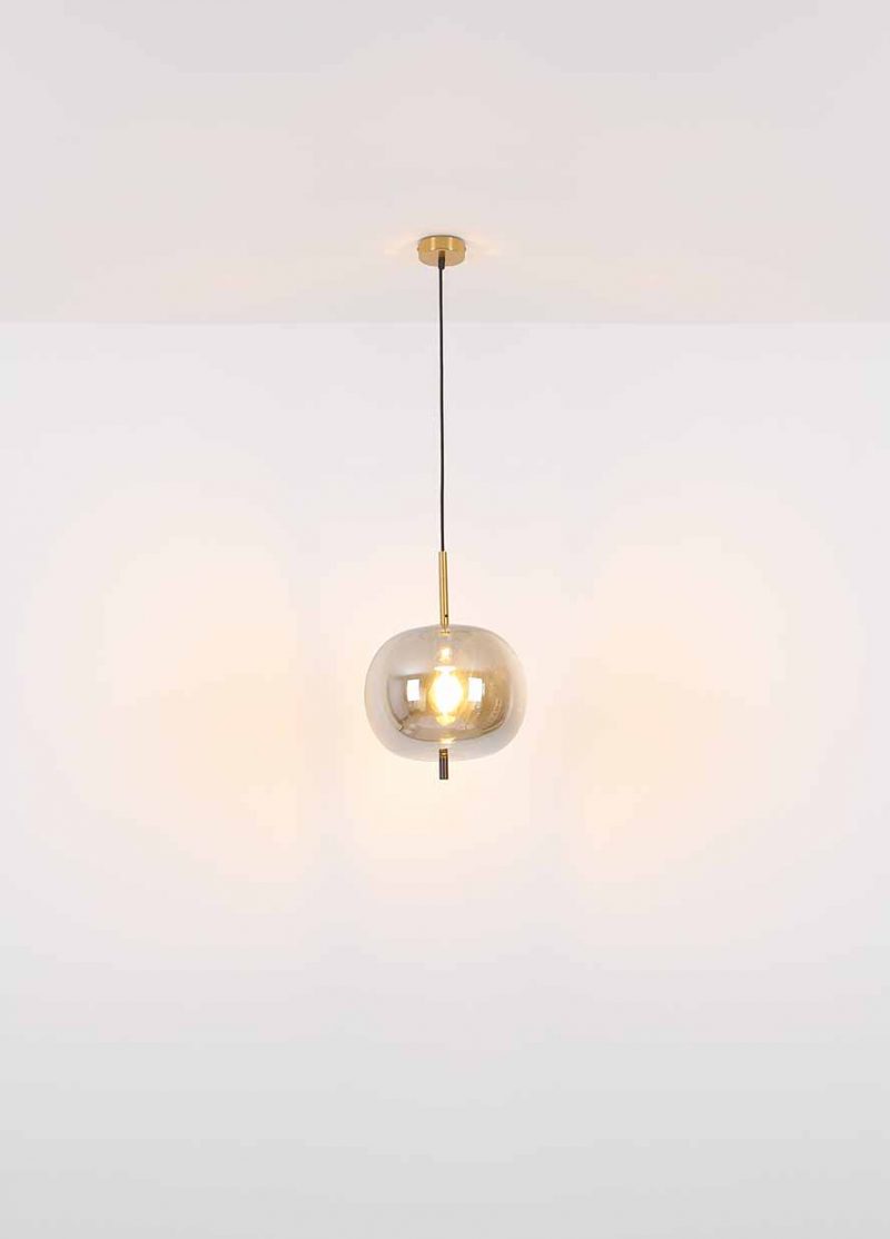 Klassische Messing Metall Tischlampe Globo Blacky I – Bild 5