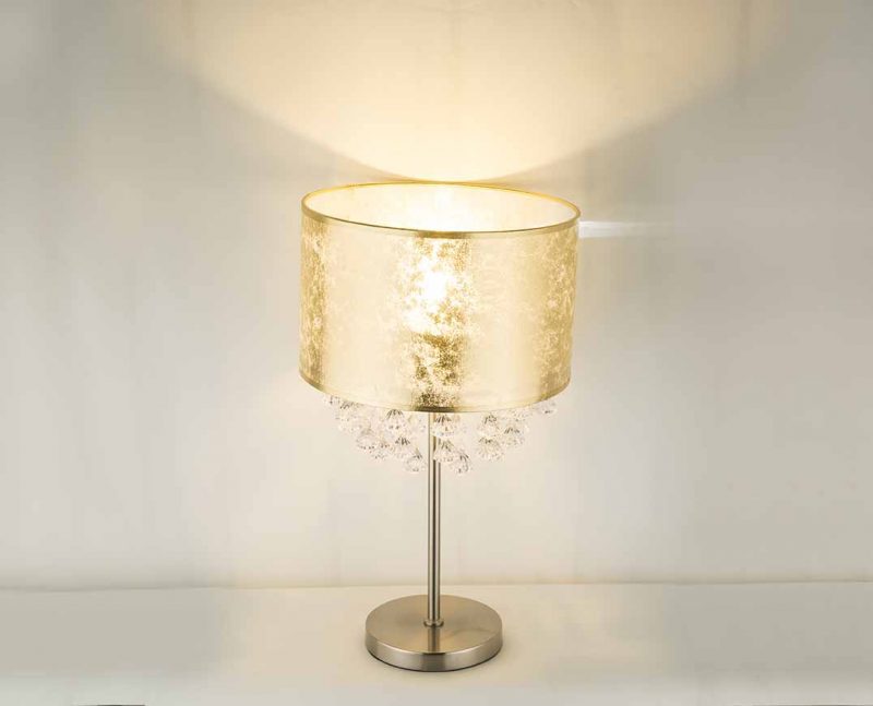 Klassische Metalltischlampe Nickel Globo Amy – Bild 4